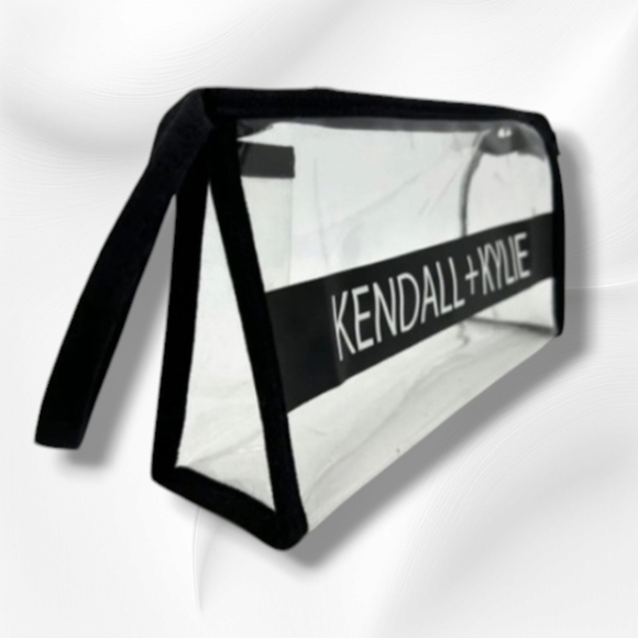 Kendall + Kylie Clear Make Up Bag Clutch See Through Wristlet Travel Pouch. NWOT - Picture 2 of 3